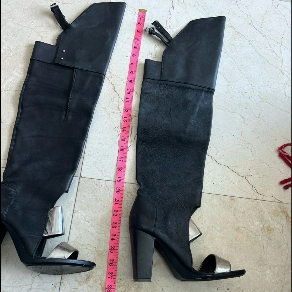 3.1 Phillip Lim Over The Knee Ora Open Toe Boots
